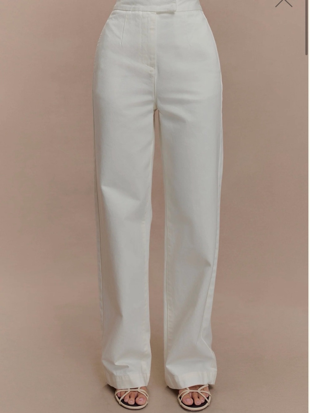 Meshki Rayne Wide Leg Denim Jeans - White High-Waist Wide-Leg